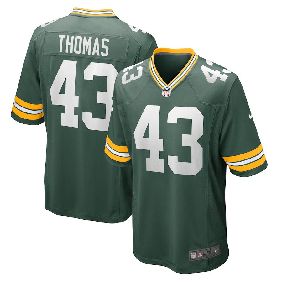 Men Green Bay Packers 43 Kiondre Thomas Nike Green Game Player NFL Jersey
